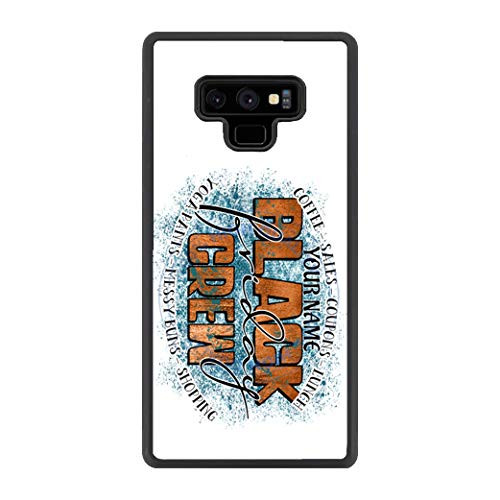 BRGiftShop Personalized Custom Name Crew Word Circle Rubber Phone Case for Samsung Galaxy Note 9