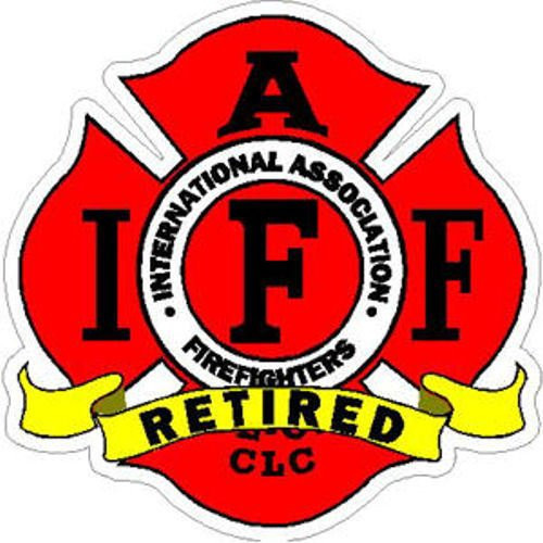 Reflective IAFF Retired Firefighter Maltese Sticker 2 inch Decal