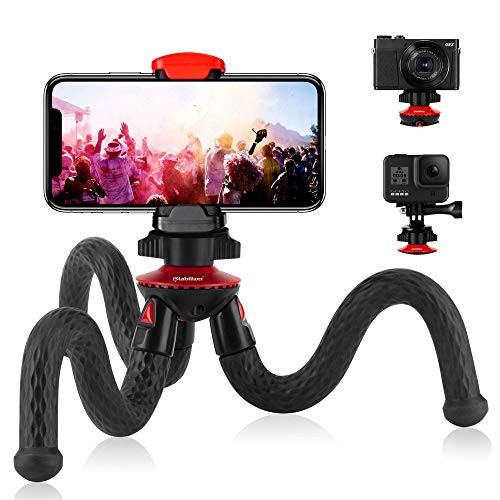 iStabilizer Flexible Smartphone Tripod for iPhone, Vlogging Cell Phone Tripod Stand Phone Holder for Tiktok, Mini Lightweight Tripod for Phone and Camera, iPhone Samsung Huawei DSLR Sony Nikon Canon