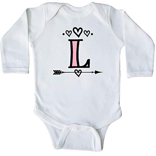 inktastic Letter L Monogram Tribal Long Sleeve Creeper 6 Months White 34359