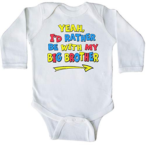 inktastic Yeah I'd Rather Be with My Long Sleeve Creeper 18 Months White 372c3
