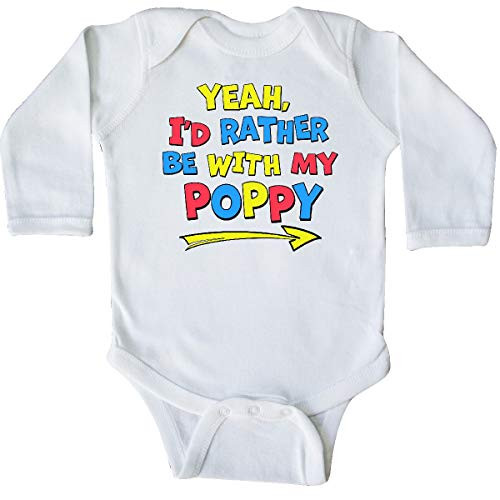 inktastic Yeah I'd Rather Be with My Long Sleeve Creeper 6 Months White 372e5