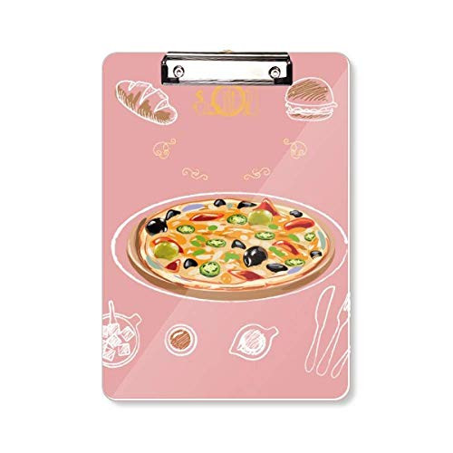 Assorted Italy Tomato Foods Pizza Clipboard Folder Writing Pad Backing Plate A4