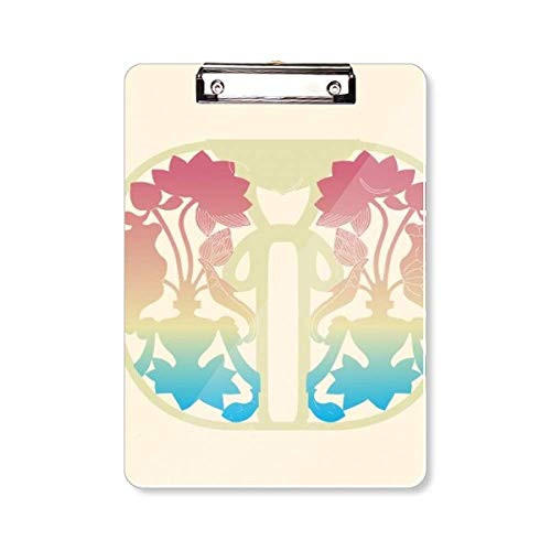 Painting Colorful Yellow Flower Clipboard Folder Writing Pad Backing Plate A4