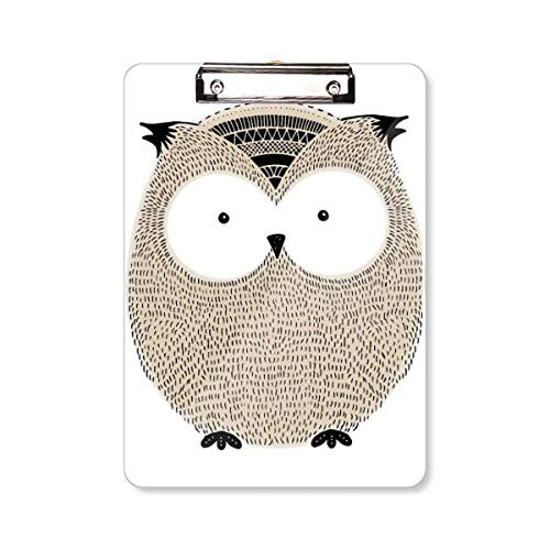 Simplicity Style Chubby Owl Clipboard Folder Writing Pad Backing Plate A4