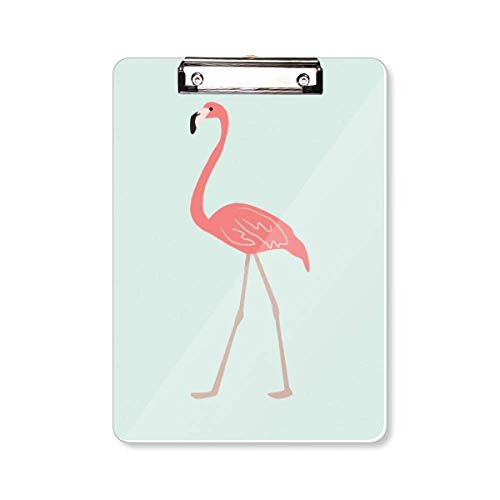 Walking Flamingo Pattern Clipboard Folder Writing Pad Backing Plate A4