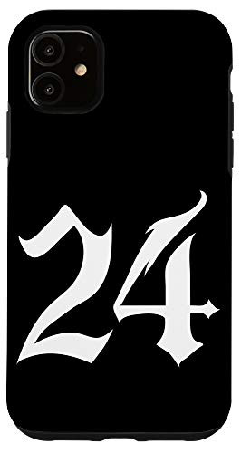 iPhone 11 Old English Number 24 or Twenty Four Case
