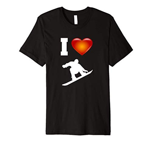 I Love Snowboarding Ski Slopes Snowboard Snowboarder Skiing Premium T-Shirt