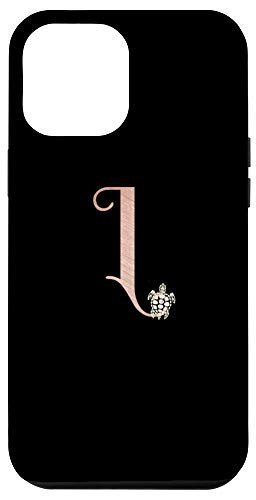 iPhone 12 Pro Max Letter l rose pink, turtle black phone case for girls Case