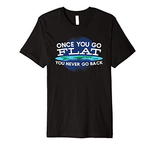 Flat Earth Disc Plane Space Ice Wall Conspiracy Theory Premium T-Shirt