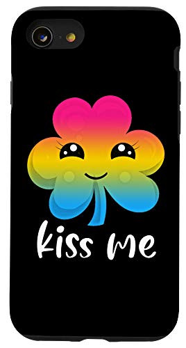 iPhone SE (2020) / 7 / 8 Pansexual St Paddys Day Kawaii Shamrock Pan Pride Cute Irish Case