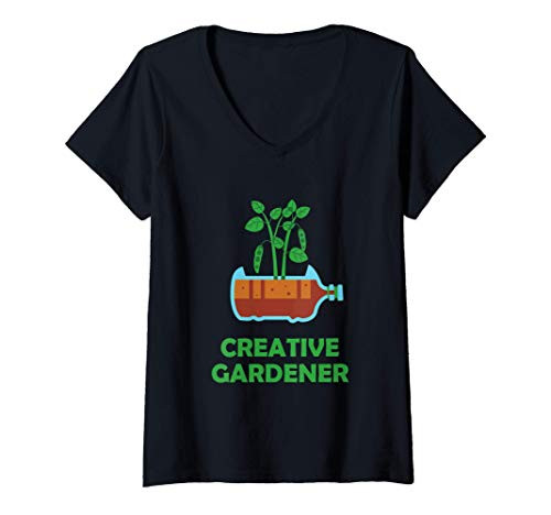 Womens Funny Creative Recycle Shirt Garden Gardener Gift V-Neck T-Shirt