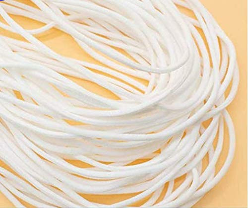 Elastic Bands Cord Stretch Width Braided Crafts Elastic Rope for Knit Sewing Crafts DIY Ear Band Loop, Bedspread, Cuff, Rubber for for Crafting,Hanging, Mask Making 10m (10.93 Yard)