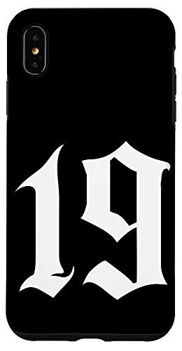 iPhone XS Max Old English Number 19 or Nineteen Case