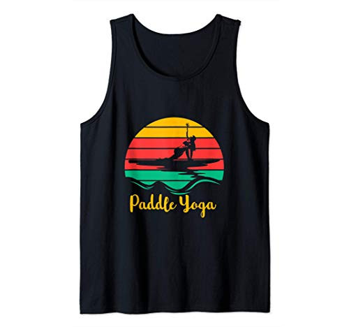 Paddle Board Yoga Sup Girl Yoga Lake Surfing Yoga Funny Gift Tank Top