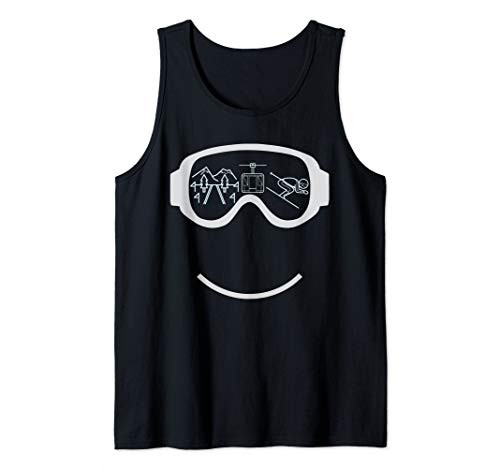 Skiing Glasses Funny Mountains Slope Skier Humor Gift Tank Top