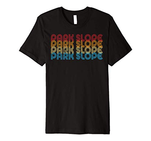 Park Slope, Brooklyn Typographic Repeated Color Text Premium T-Shirt