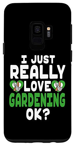 Galaxy S9 Cute Garden Tools in Heart I Love Gardening OK Case