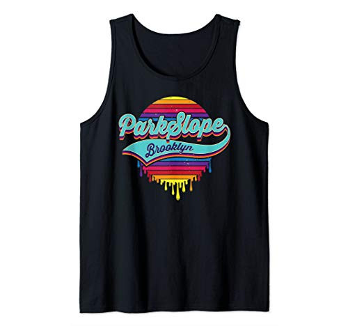 Park Slope, Brooklyn Typographic Dripping Paint Design Tank Top