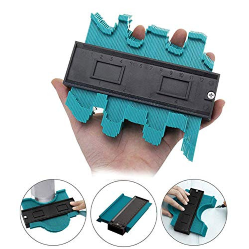 5 Inch Contour Gauge Duplicator, Woodworking Shape Tracing Template Measuring Tool, Plastic Profile Copy Gauge Ruled - Profile Jig Guide-Circular Frame Profile Gauge Tool