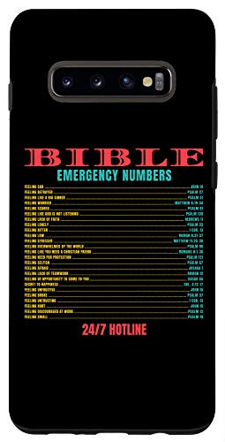 Galaxy S10Plus Bible Emergency Numbers Christian Gift Hotline Numbers Case