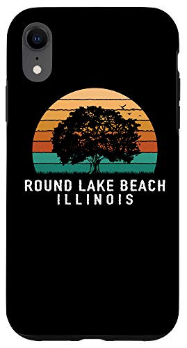 iPhone XR Round Lake Beach Vintage Sunset Illinois Souvenir Case