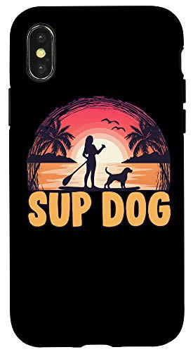 iPhone X/XS Funny Paddleboard Dog Gift SUP Stand Up Paddle Board Case