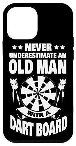 iPhone 12 mini Never Underestimate an Old Man with a Dart Board Dad Case