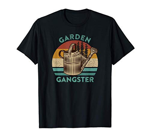 Garden Gangster Retro Vintage Funny Slang Gardening Quote T-Shirt