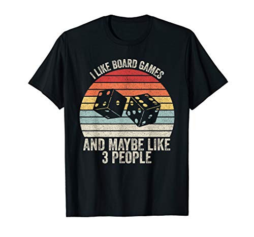 Vintage Retro I Like Board Games And Maybe Like 3 People T-Shirt