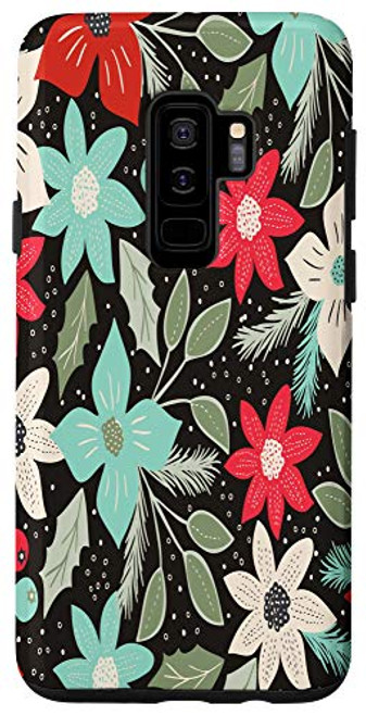 Galaxy S9Plus Botanic Garden Teal Red Flower Print Case Galaxy S9Plus Botanic Garden Teal Red Flower Print Case