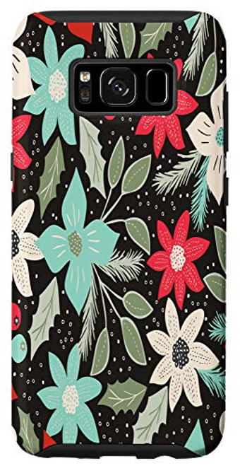 Galaxy S8 Botanic Garden Teal Red Flower Print Case Galaxy S8 Botanic Garden Teal Red Flower Print Case