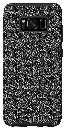 Galaxy S8 Letter L Patterned Phone Case Monogram Initial Fancy Black L Case