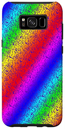 Galaxy S8Plus Letter L Rainbow Patterned Phone Case Monogrammed Initial Case