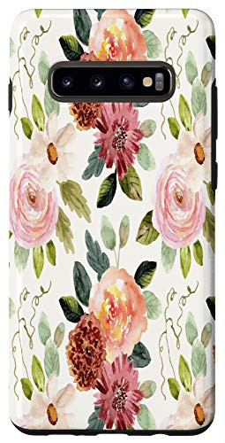 Galaxy S10Plus Vintage Floral Garden Watercolor Pattern Design Case