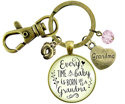Gutsy Goodness Baby Gender Reveal Keychain Every Time Born So Is Grandma Pregnancy Girl Announcement Gift Pink Gutsy Goodness Baby Gender Reveal Keychain Every Time Born So Is Grandma Pregnancy Girl Announcement Gift Pink