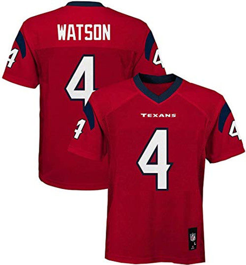 Outerstuff Deshaun Watson Houston Texans NFL Boys Youth 8-20 Red Alternate Mid-Tier Jersey (Youth Medium 10-12)