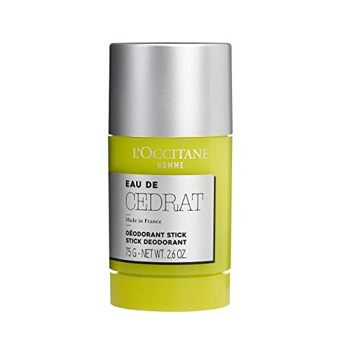 L'Occitane Men's Energizing Cedrat Solid Stick Deodorant, 2.6 oz