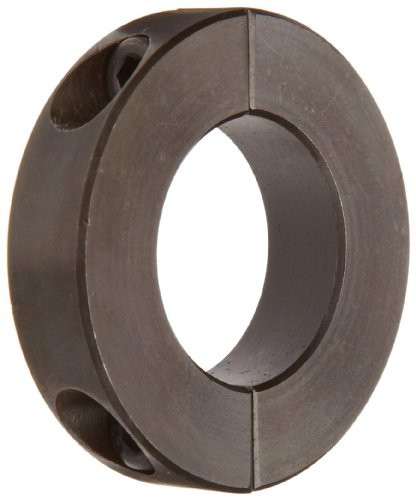 Climax Metal H2C-081 Shaft Collar, Two Piece, Black Oxide Finish, Steel, 13/16" Bore, 1-3/4" OD, 1/2" Width, With 1/4-28 x 5/8 Set Screw