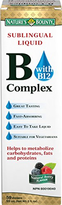 Nature's Bounty Vitamin B Complex Sublingual Liquid 2 oz (Pack of 3) Nature's Bounty Vitamin B Complex Sublingual Liquid 2 oz (Pack of 3)