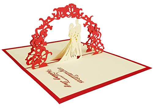 Supreona 3D Pop Up Wedding Invitation Card Valentine Card Anniversary Card Romance Card