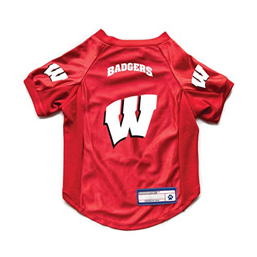 Littlearth NCAA Wisconsin Badgers Pet Stretch Jersey, Large, Team Color (120156-UWIS-L) Littlearth NCAA Wisconsin Badgers Pet Stretch Jersey, Large, Team Color (120156-UWIS-L)
