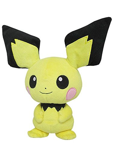 Sanei Pokemon All Star Collection Pichu Stuffed Plush Toy, 8.5"