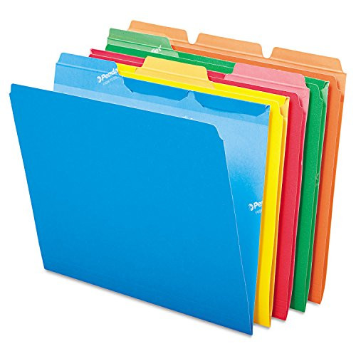 Pendaflex Ready-Tab File Folders, 1/3 Cut Top Tab, Letter, Assorted Colors, 50/Box (PFX42338)