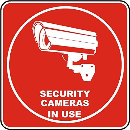 Vinyl Stickers - Bundle - Safety and Warning Signs Stickers - Security Cameras in Use Sign H9-3 Pack (13" x 9")