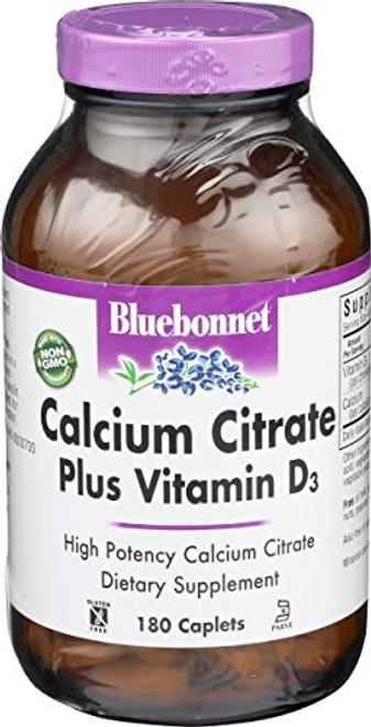 Bluebonnet Nutrition, Calcium Citrate Vitamin D3, 180 Caps