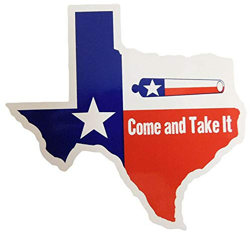 Wholesale Lot of 6 State of Texas Flag Gonzales Come and Take It Bumper Sticker - Quality Flags