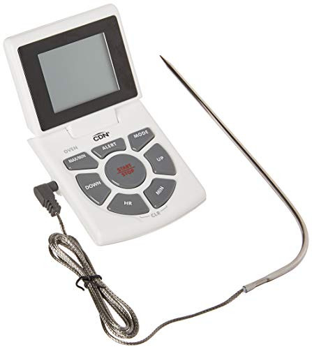 CDN -W Combo Probe Thermometer, Timer  and  Clock - White