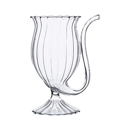 Hankyky Wine Glass With Straw -Glass Goblet Glass Cup with Built-in Straw Drinking Tube Straw High Gorosilicate Glass Wine Decanter for Juice, Wine