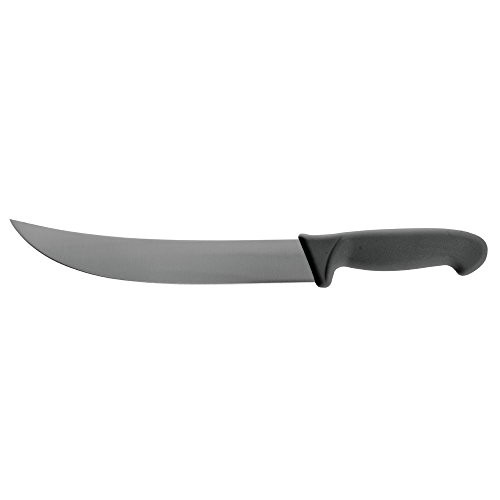 HUBERT Curved Cimeter Knife Stainless Steel with Black Polypropylene Handle - 10"L Blade